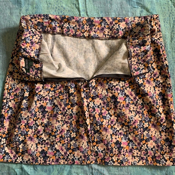 🌸wild fable floral jean mini skirt firm elastic waistband - Size 10 - Picture 3 of 6